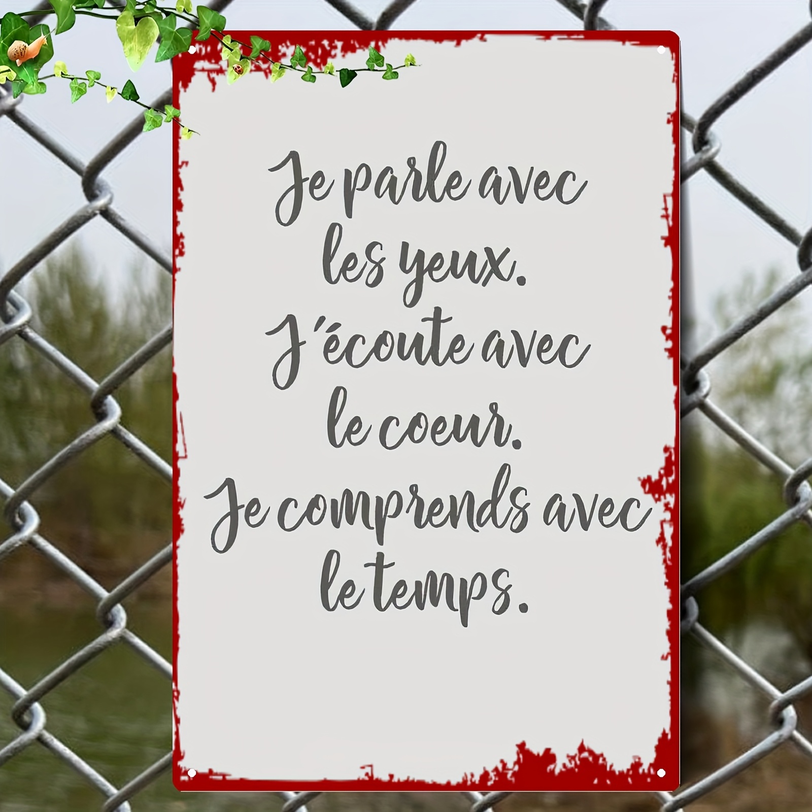 Home Office Quotes - 2D Metal Sign French Love Quote