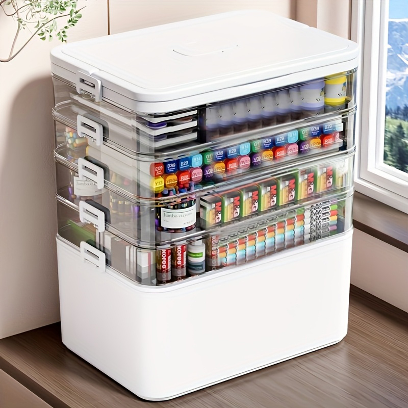 Home Office Size - Multifunctional Multi-Layer Storage Box with Handle,