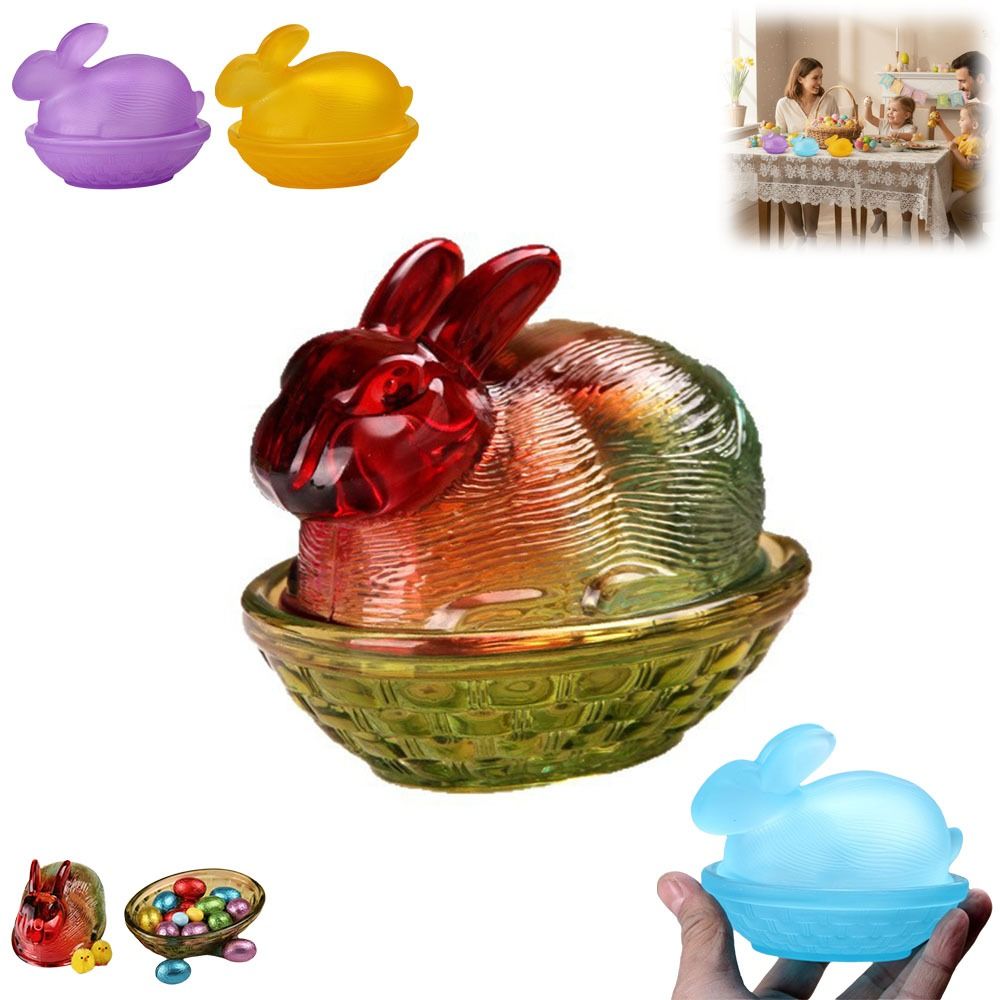 Home Office News - New Rabbit-Shaped Glass Candy Dish Easter
