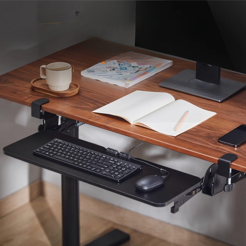 Keyboard Tray Under Desk - Adjustable Keyboard Tray No Drill Under