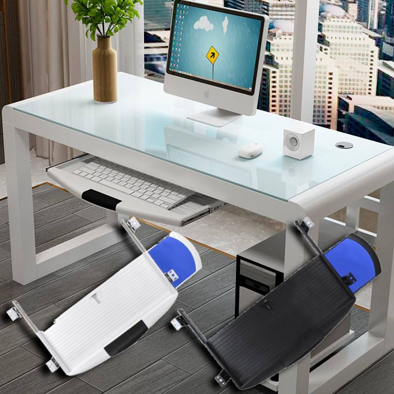 Keyboard Tray Under Desk - Slide Out Computer Drawer Multipurpose Keyboard