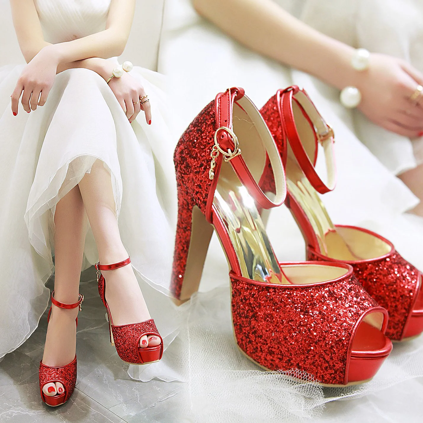 Silver Summer Women High Heel  - Home Office Size 评论和价格
