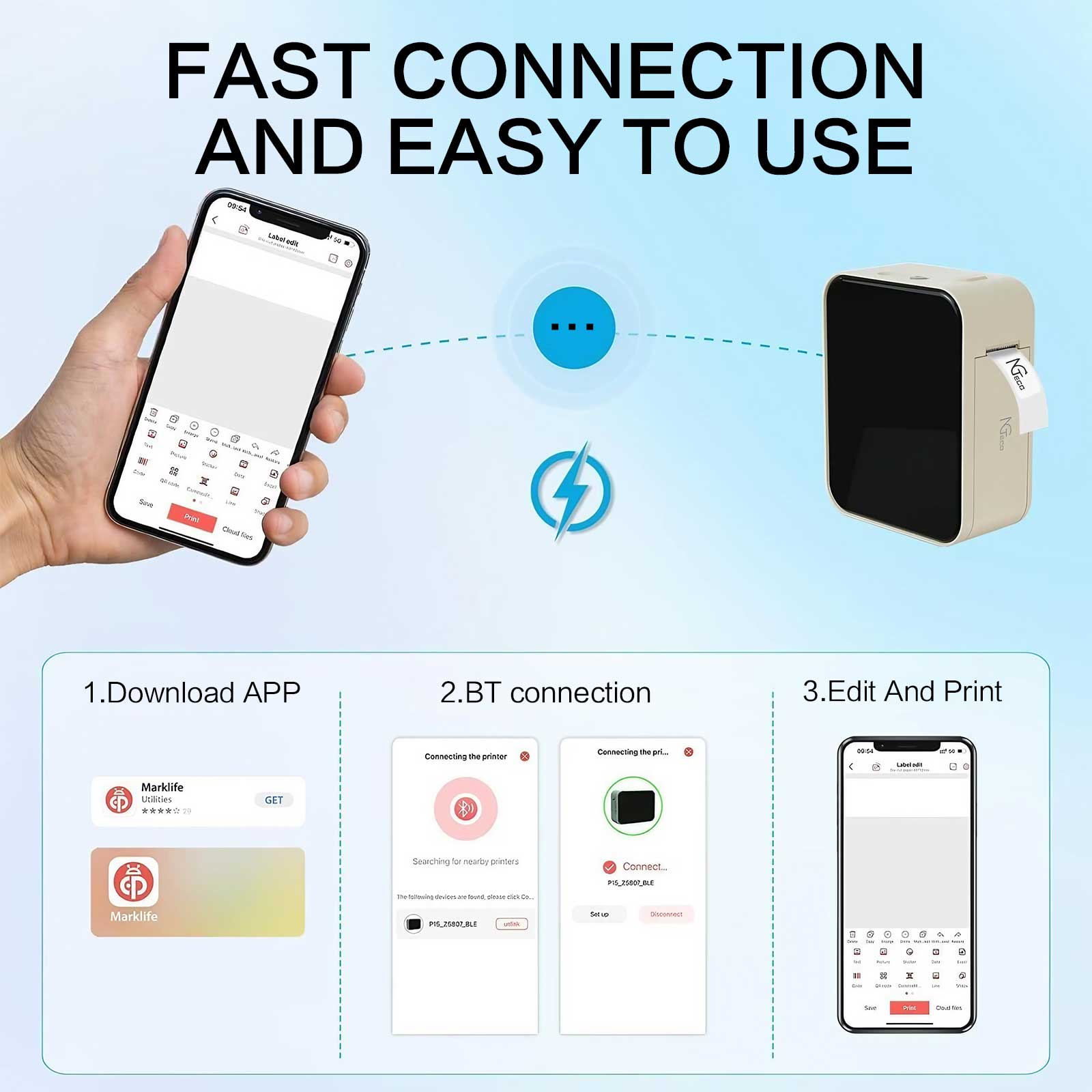 Portable Wireless Thermal Labe - Home Office Printer 评论和价格