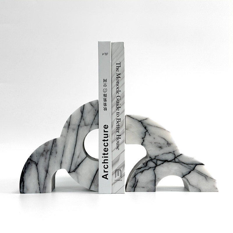 Modern Marble Bookends Heavy D - Home Office Library 评论和价格