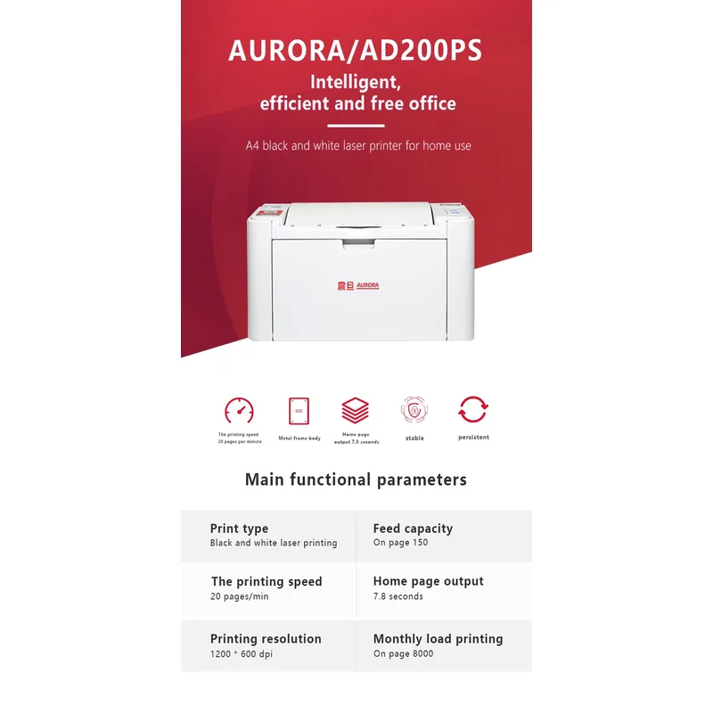 Hot Sale Aurora AD200PS Black  - Home Office Printer 评论和价格