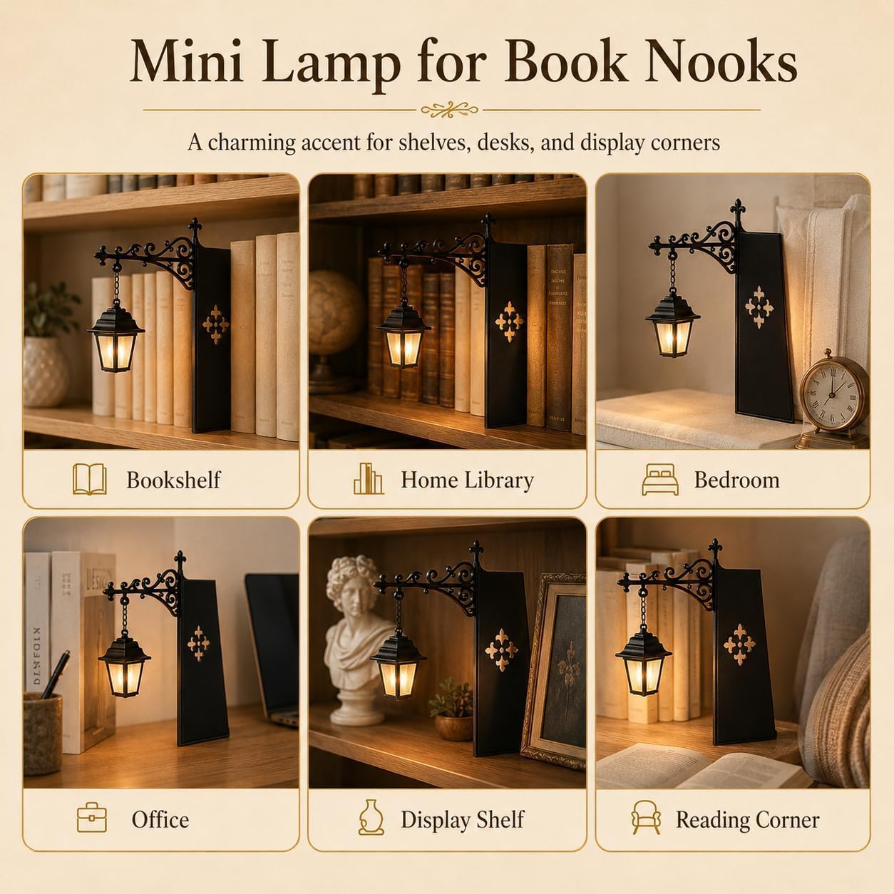 Mini Vintage Library Lantern B - Home Office Library 评论和价格