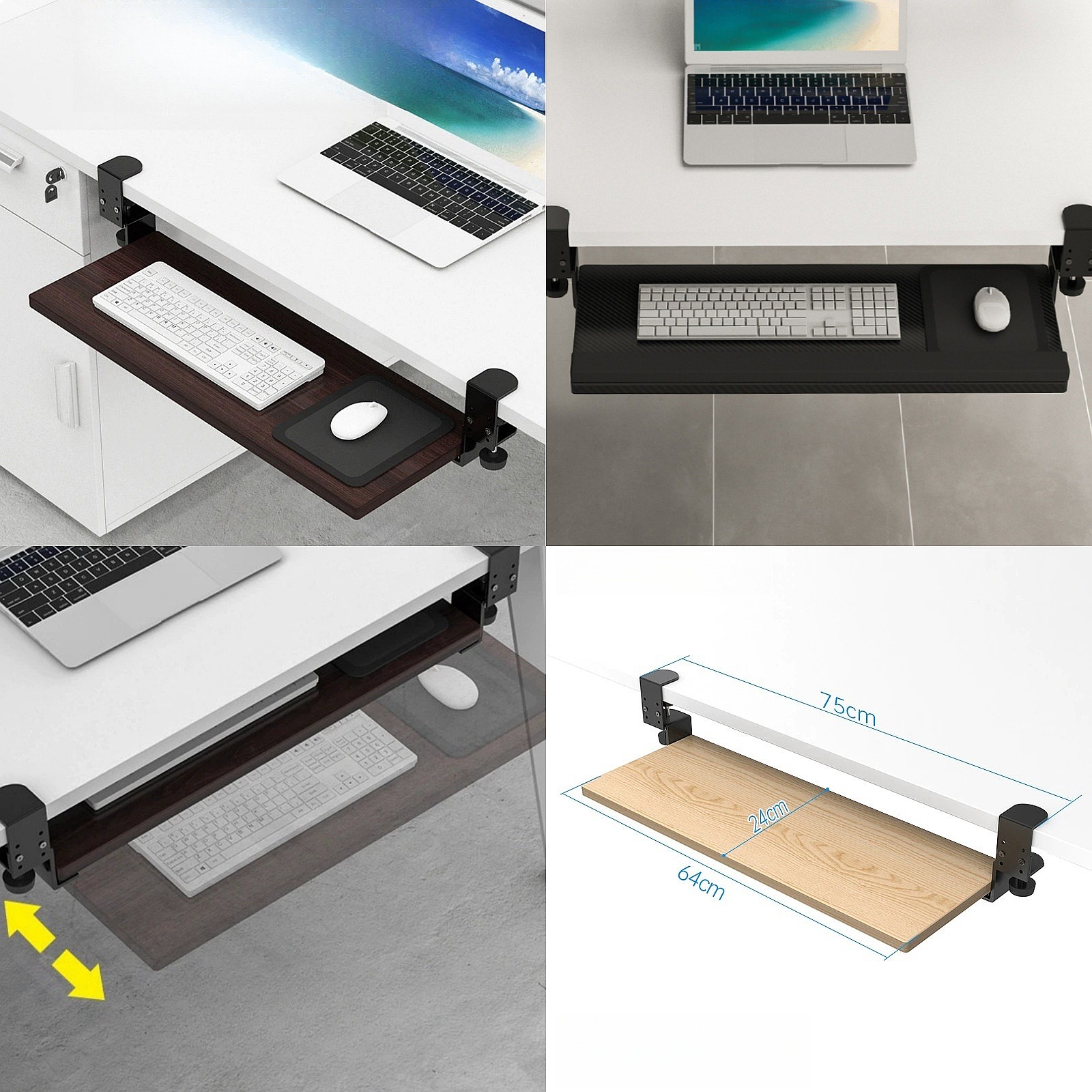 Keyboard Bracket Under the Tab - Keyboard Tray Under Desk 评论和价格