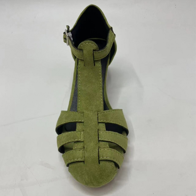 Women's Green Suede Kitten Hee - Home Office Size 评论和价格