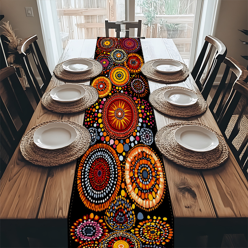 Mandala Dot Art Table Runner S - Home Office News 评论和价格