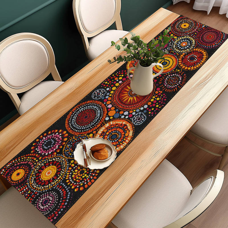 Mandala Dot Art Table Runner S - Home Office News 评论和价格