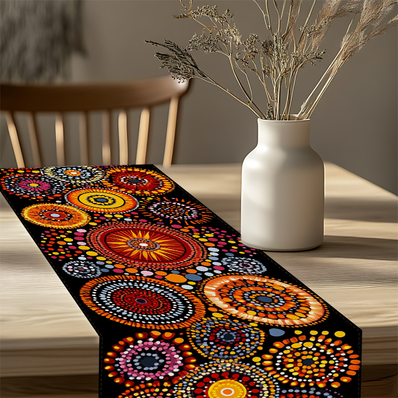 Mandala Dot Art Table Runner S - Home Office News 评论和价格