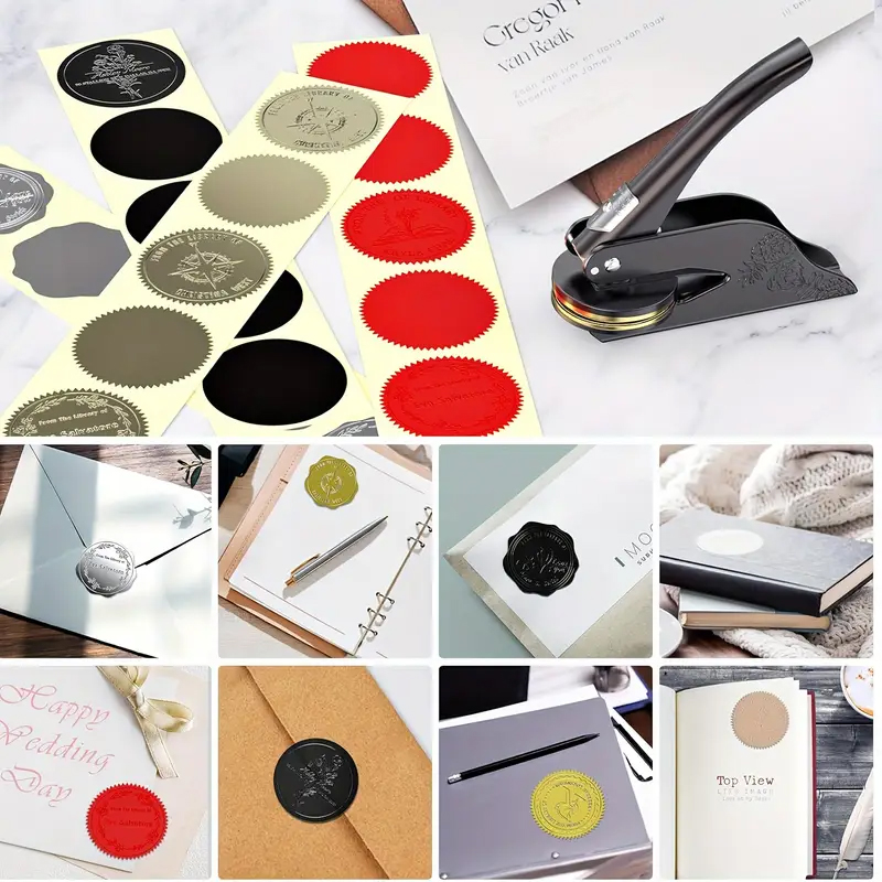 Embosser Stamp Customized Priv - Home Office Library 评论和价格