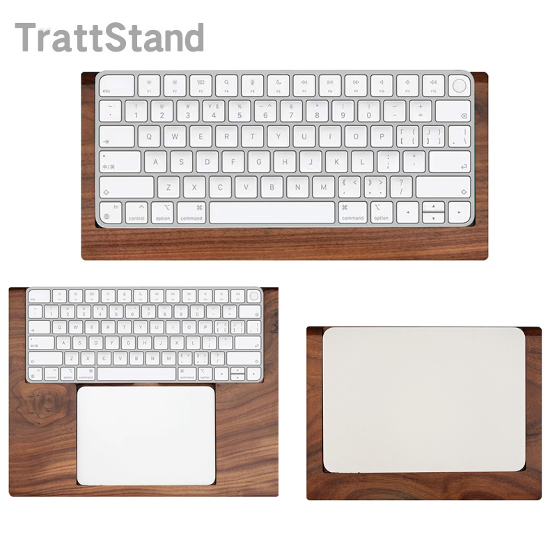 2 in 1 Walnut Solid Wooden Tra - Keyboard Tray Under Desk 评论和价格
