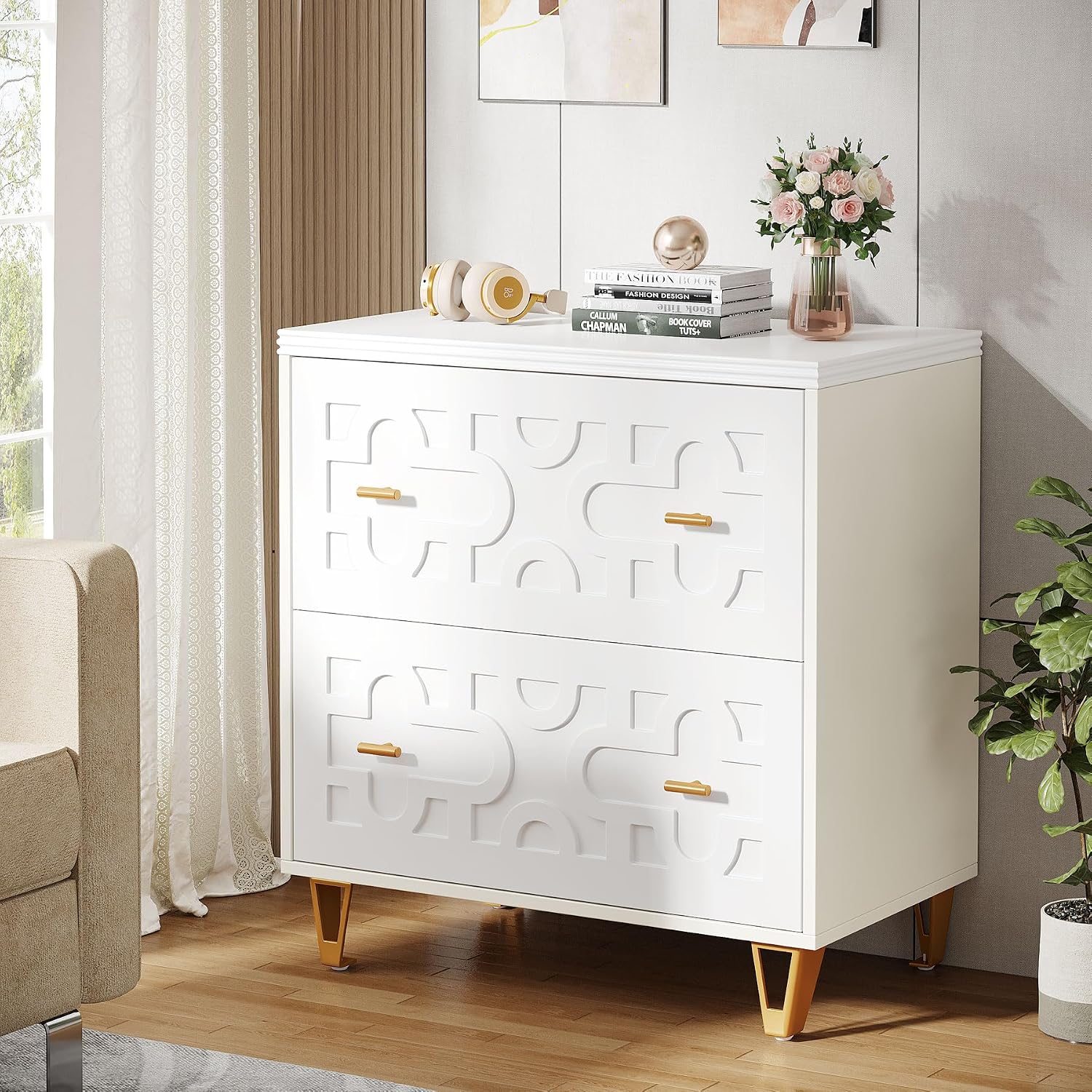2-Drawer Lateral File Cabinet, - Home Office Printer 评论和价格