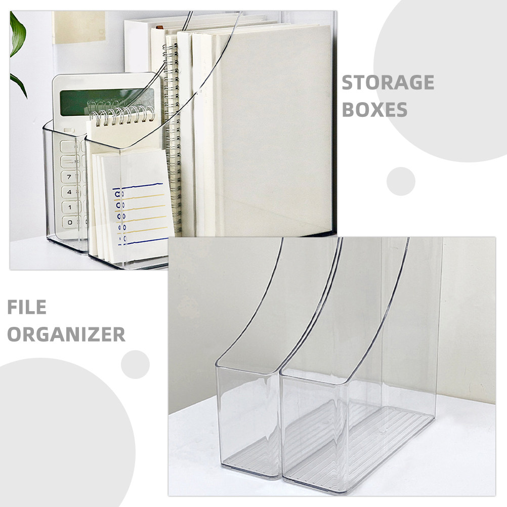 2Pcs Transparent File Organize - Home Office Library 评论和价格