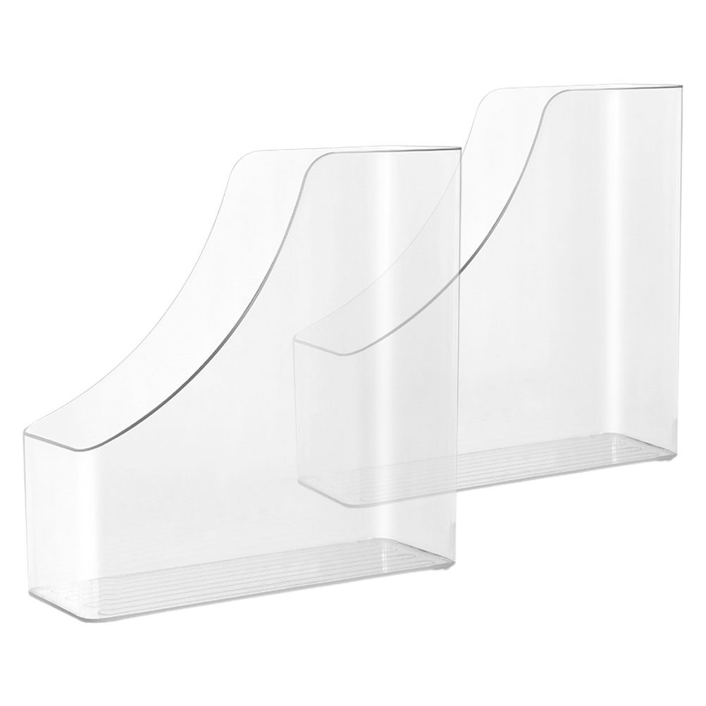2Pcs Clear File Boxes Transpar - Home Office Library 评论和价格