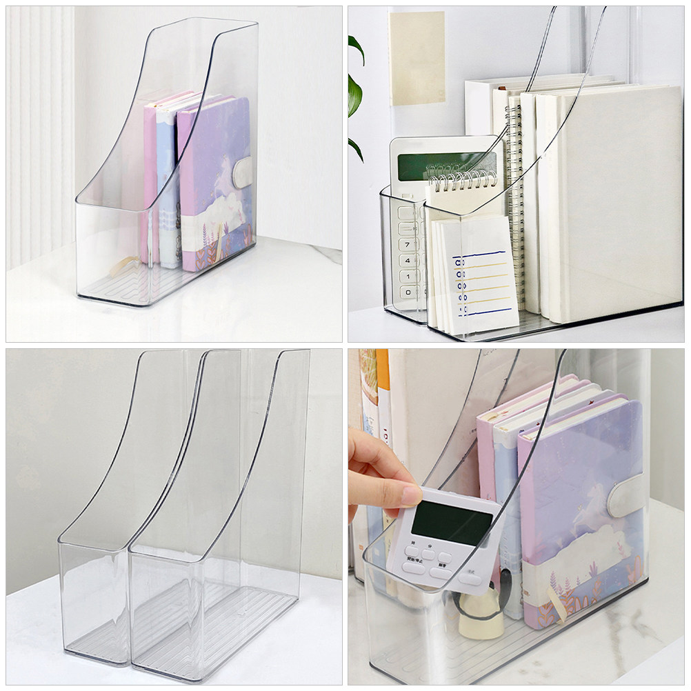 2Pcs Clear File Boxes Transpar - Home Office Library 评论和价格