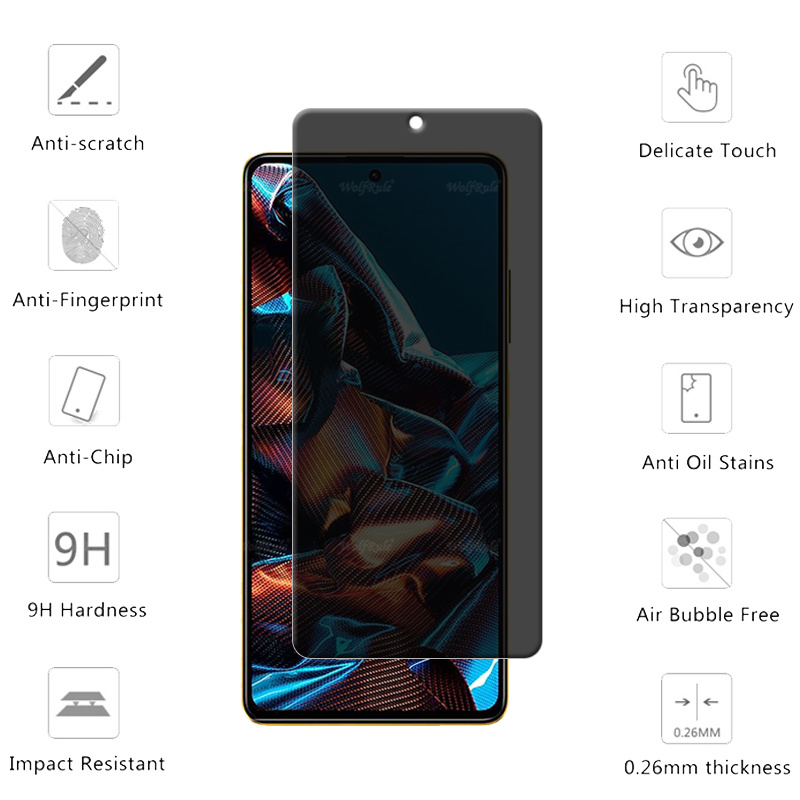 4Pcs For Poco X5 Pro Glass Xia - Monitor Privacy Screen 评论和价格