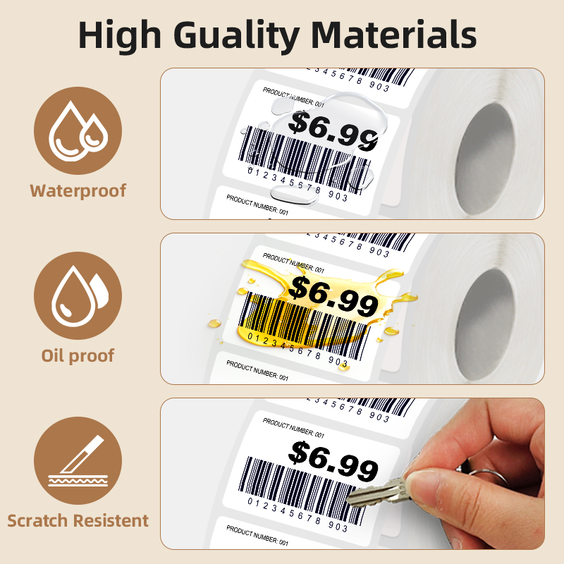 5 Rolls of White Label Sticker - Home Office Printer 评论和价格