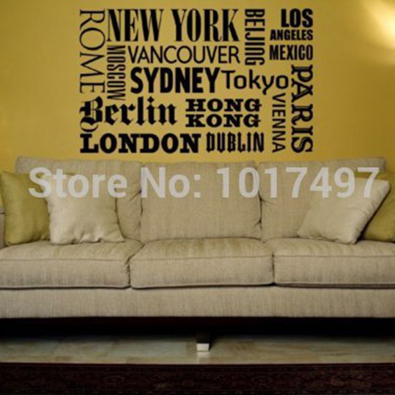 New York London Paris Quote wa - Home Office Quotes 评论和价格