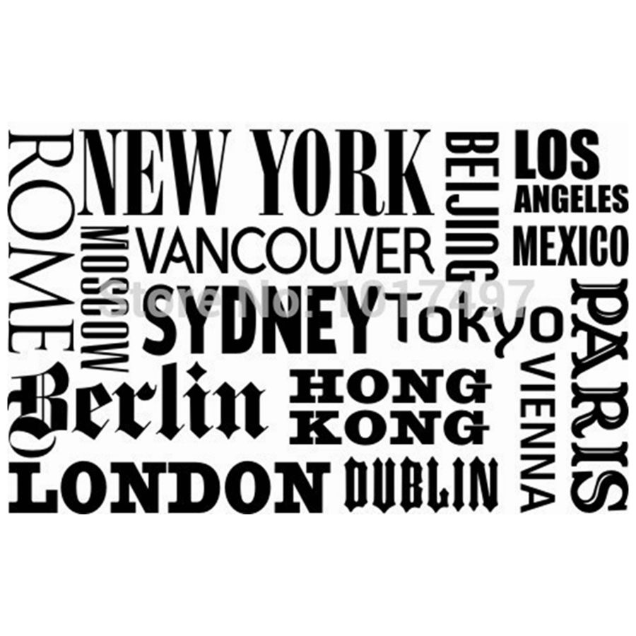 New York London Paris Quote wa - Home Office Quotes 评论和价格