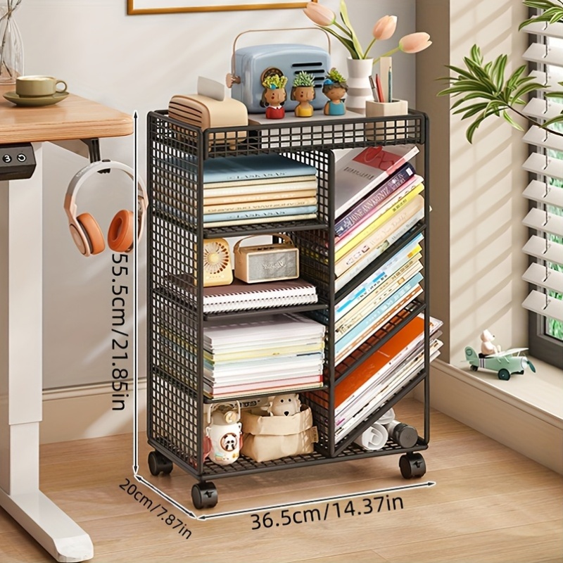 Rolling Book Cart -  Metal Mob - Home Office Library 评论和价格
