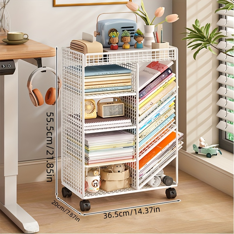 Rolling Book Cart -  Metal Mob - Home Office Library 评论和价格