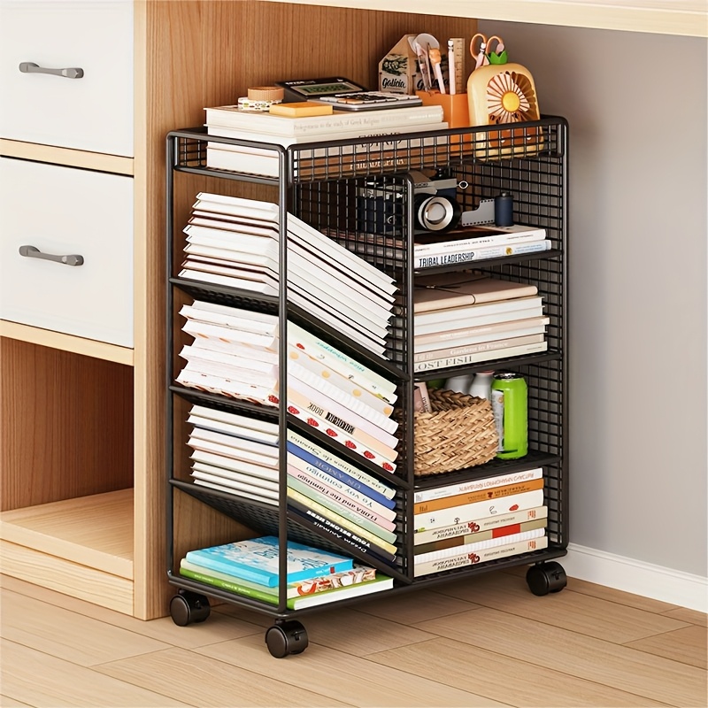 Rolling Book Cart -  Metal Mob - Home Office Library 评论和价格