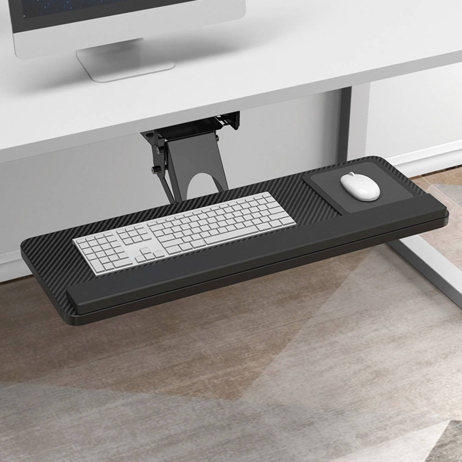 Under Desk Keyboard Tray Clutt - Keyboard Tray Under Desk 评论和价格