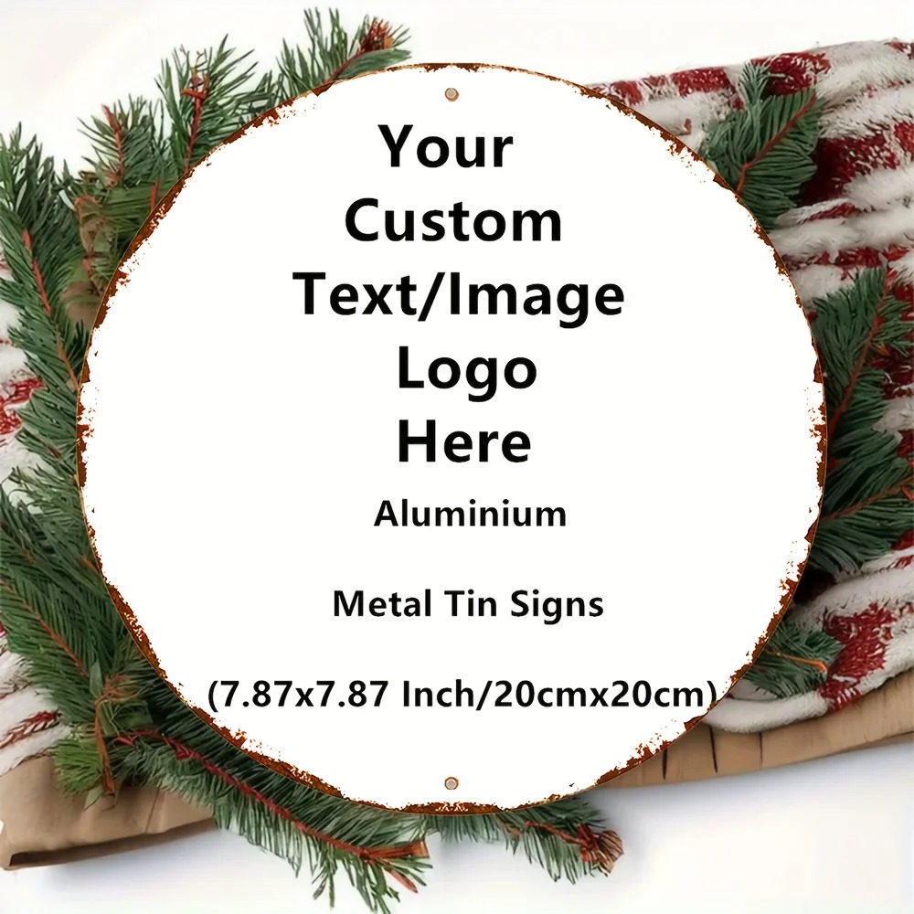 Custom Round Tin Sign - Vintag - Home Office Logo 评论和价格