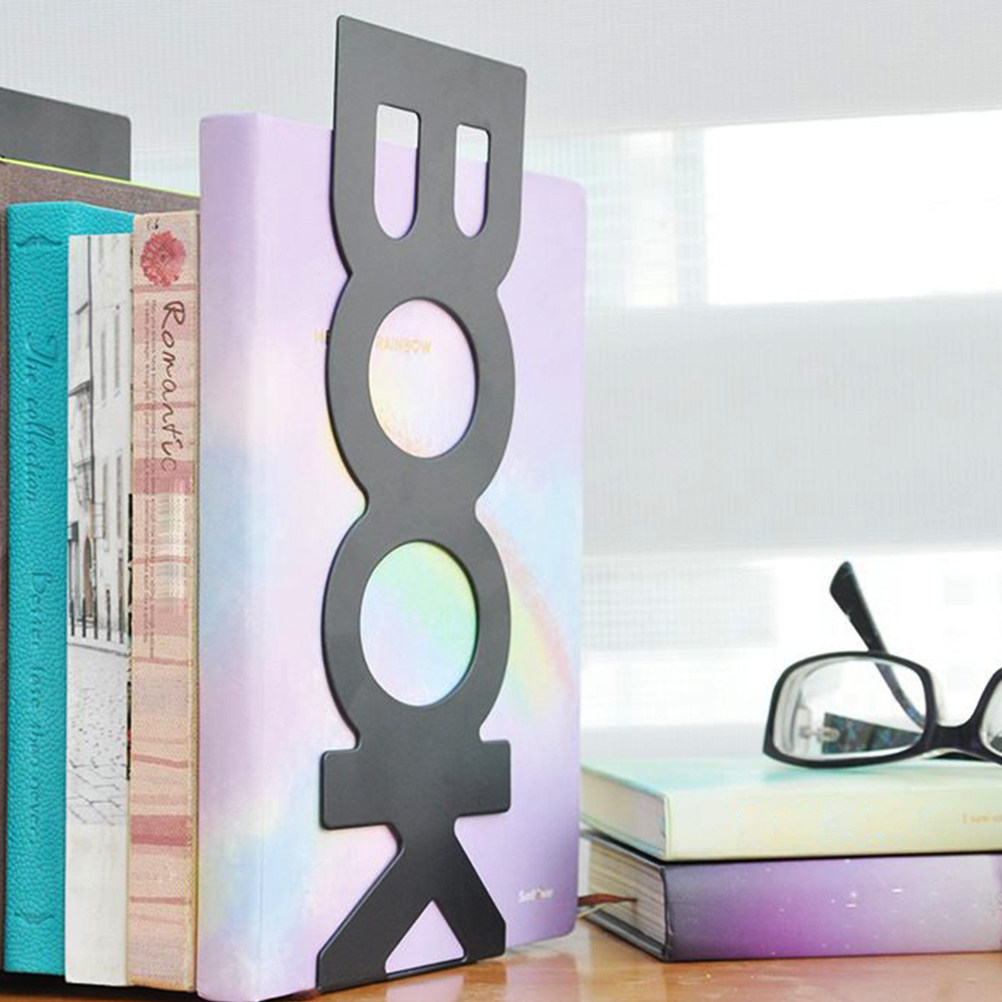 4Pcs Metal Bookends Hollow Des - Home Office Library 评论和价格