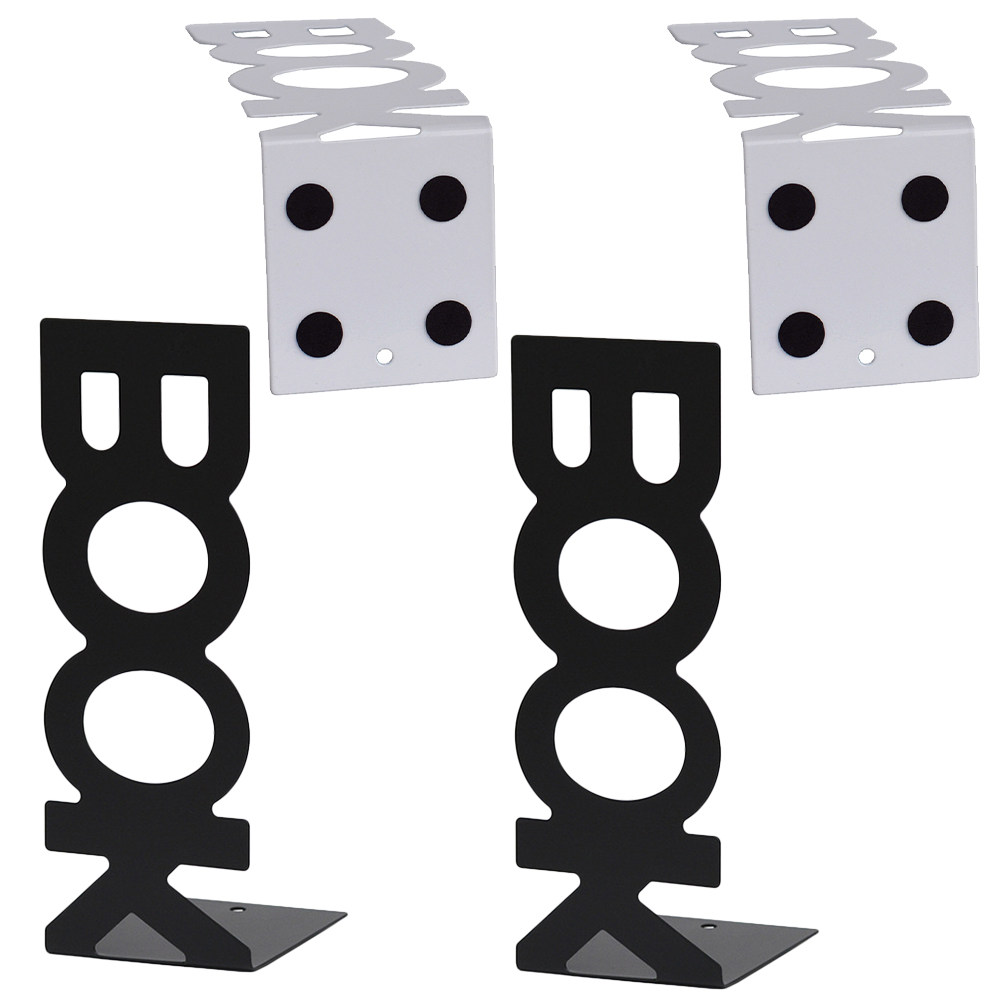 4Pcs Metal Bookends Hollow Des - Home Office Library 评论和价格